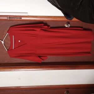 Avenue Red Belted Back dress